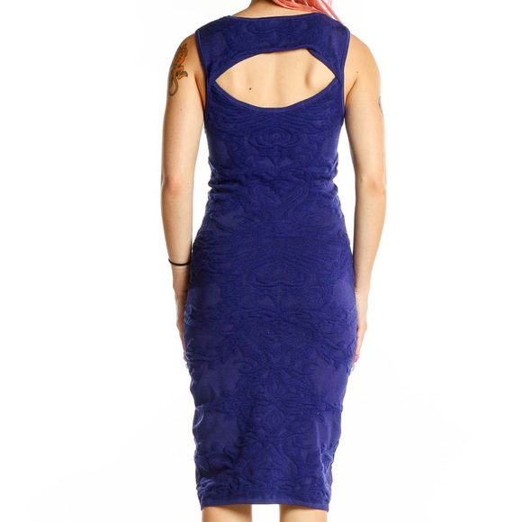 Nicole Miller Blue Sheath Dress for Cocktail - Picture 4 of 8